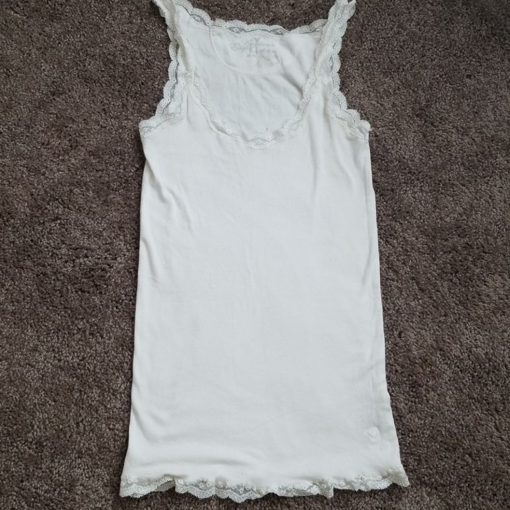 American Eagle Tank Top White